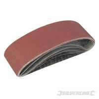 Silverline Sanding Belts 75 x 533mm 5pce 40, 60, 2 x 80, 120g