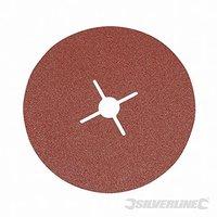 Silverline Fibre Discs 180 x 22.23mm 10pk 60 Grit