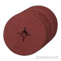 Silverline Fibre Discs 125 x 22.23mm 10pk 24 Grit