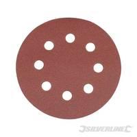 silverline hook loop discs punched 115mm 10pk 180 grit