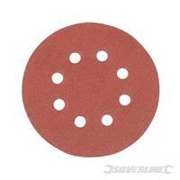 silverline hook loop discs punched 125mm 10pk 120 grit