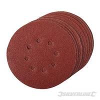 silverline hook loop discs punched 150mm 10pk 60 grit