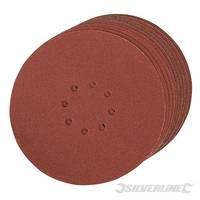 silverline hook loop discs punched 225mm 10pk 80 grit