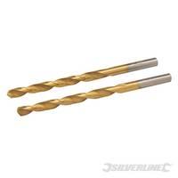 Silverline HSS Titanium-coated Drill Bits 2pk 4.8mm