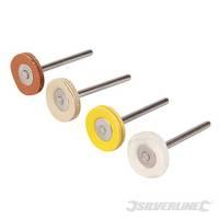 Silverline Rotary Tool Loose Leaf Buffing Kit 4pce 20mm Dia