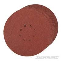 Silverline Hook & Loop Discs Punched 225mm 10pk 60 Grit