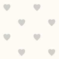 Silver Little Hearts Mica Effect Wallpaper