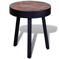 side table round reclaimed teak