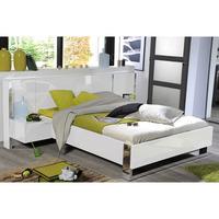 Sinatra Contemporary White High Gloss Finish King Size Bed