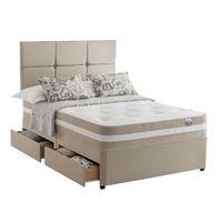 silentnight mirapocket atlanta 1000 divan set single 2 drawer cream tw ...