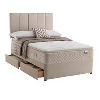 silentnight helsinki miracoil geltex pillow top divan set 2 drawers do ...