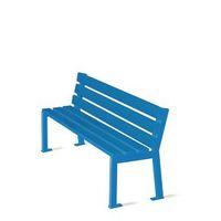 SILAOS NURSERY SEAT - SINGLE COLOUR BLUE PEFC CERTIFIED TIMBER & CAST STEEL STRUCTURE FINISHED IN RAL 5010