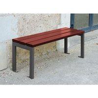 silaos 1200mm bench timber slats finished in mahogany colour stain pre ...