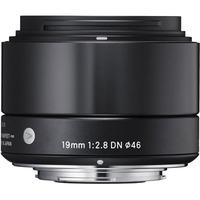 sigma 19mm f28 dn lens micro four thirds fit black