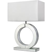 Silver Mirror Metropolitan O Lamp with White Shade-EU-GS151-M0-REC-WH