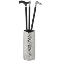 Silver Ceramic Umbrella Stand in Dimple Effect