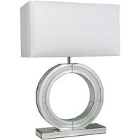 Silver Mirror Metropolitan O Lamp with White Shade-EU-GS152-M0-REC-WH