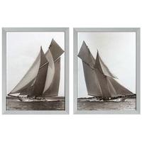 Silver Colour Frame Prints Beken Of Cows (Set of 2)