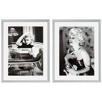 Silver Colour Frame Prints Marilyn Monroe (Set of 2)