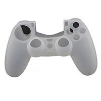 Silicone Case Protector and 2 Thumb Stick Grips for PS4 Controller (White)