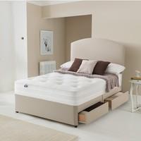 Silentnight Comfort Pocket 1000 Memory Divan, PT Divan, Double, 2+2 Conti in Slate Grey