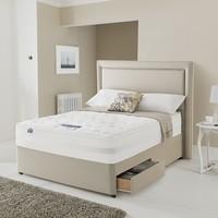 Silentnight Comfort Pocket 2000 Memory Divan, PT Divan, King Size , Mini Drawer with Ottoman in Slate Grey