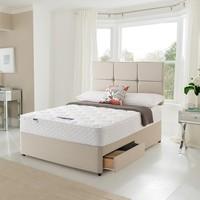 Silentnight Comfort Miracoil Memory Plus Divan, PT Divan, Super King, 2+2 Conti in Aubergine