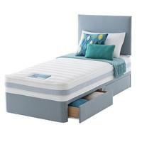 Silentnight Healthy Growth Kids Divan, No Drawers in Blue inc Headboard, Single