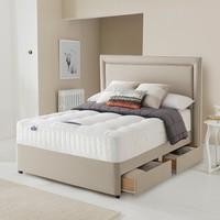 silentnight comfort luxury 1850 divan platform top 4 drawers in sandst ...