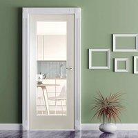 simpli door set cesena white 1 pane door with clear safe bevelled glas ...