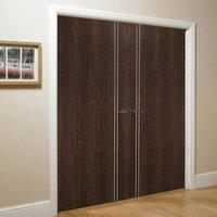 sierra flush walnut door pair with 30 minute fire rating is fully pref ...