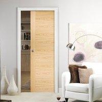 Single Pocket Sofia Oak Solid Internal Door - Prefinished