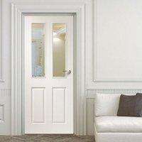 Simpli Door Set, Victorian Door - Clear Safe Glass - Primed