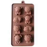 Silicone Lion, CowBear Chocolate Molds Jelly Ice Molds Candy Cake Mould Bakeware