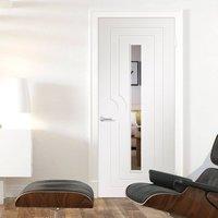 Simpli Door Set, Potenza White Flush Door with Clear Safe Glass - Prefinished