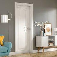 Simpli Door Set, Potenza White Flush Door - Prefinished