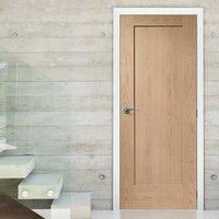 simpli door set patt 10 oak 1 panelled door prefinished