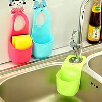 Single Home Kitchen Bathroom Gadget Hanging Plastic Storage Box(Random Color)
