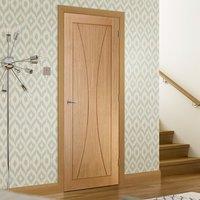 Simpli Door Set, Verona Oak Flush Door - Prefinished