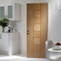 Simpli Door Set, Messina Oak Flush Door - Prefinished