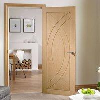 Simpli Door Set, Treviso Oak Flush Door - Prefinished