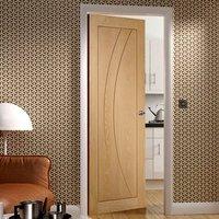 Simpli Door Set, Salerno Oak Flush Door - Prefinished