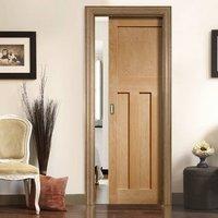 Single Pocket DX Oak Panel Door in a 1930\'s Style