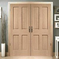 simpli double door set victorian oak 4 panelled door no raised mouldin ...