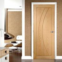 Simpli Door Set, Salerno Oak Flush Panel Door - Without Decoration