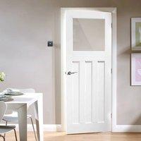 Simpli Door Set, DX 1930\'s Door - Obscure Safe Glass - Primed