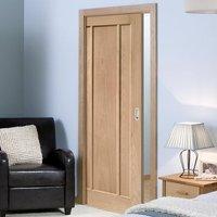 Single Pocket Worcester Oak 3 Panel Door - Prefinished