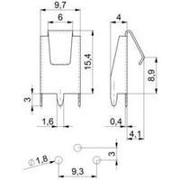 Single contact 1 AA Solder lug (L x W x H) 8.1 x 9.7 x 18.4 mm Vogt Verbindungstechnik 1456f.98