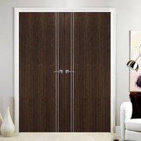 Sierra Flush Walnut Door Pair is Fully Prefinished