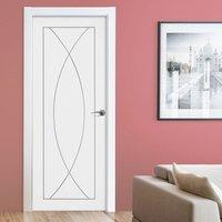 Simpli Fire Door Set, Pesaro Flush Fire Door - White Primed